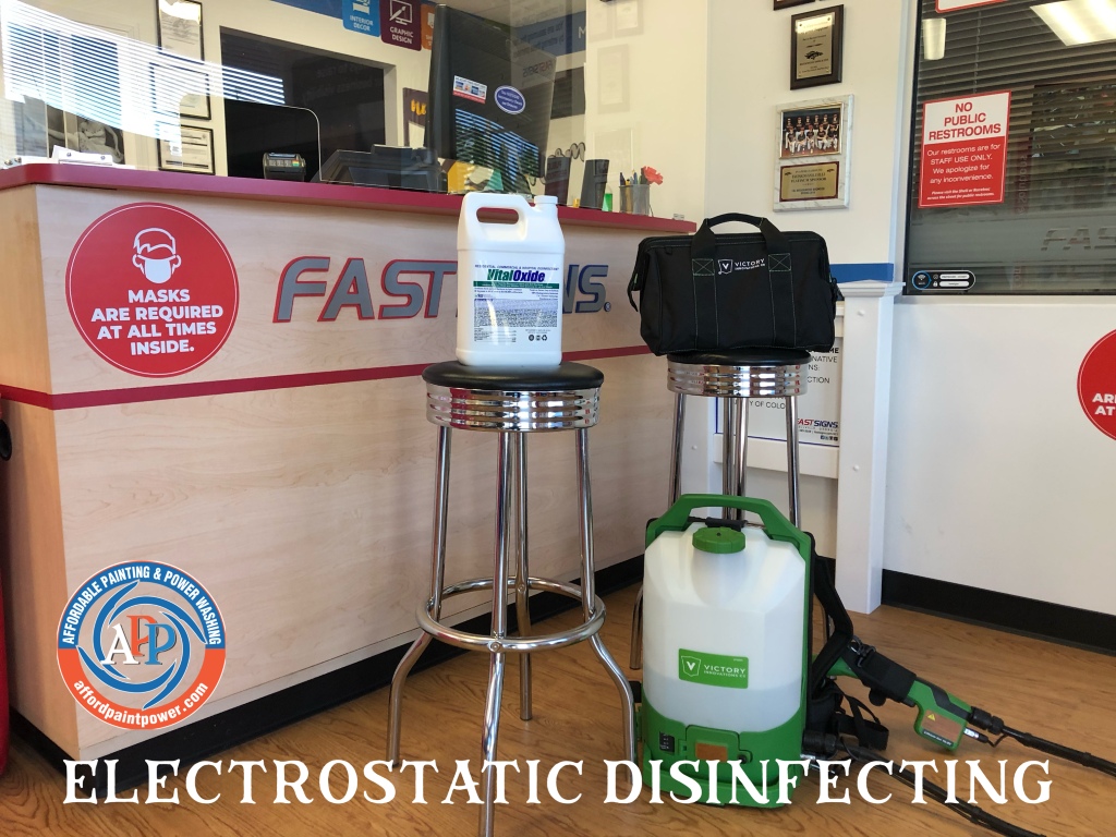 Electrostatic disinfecting