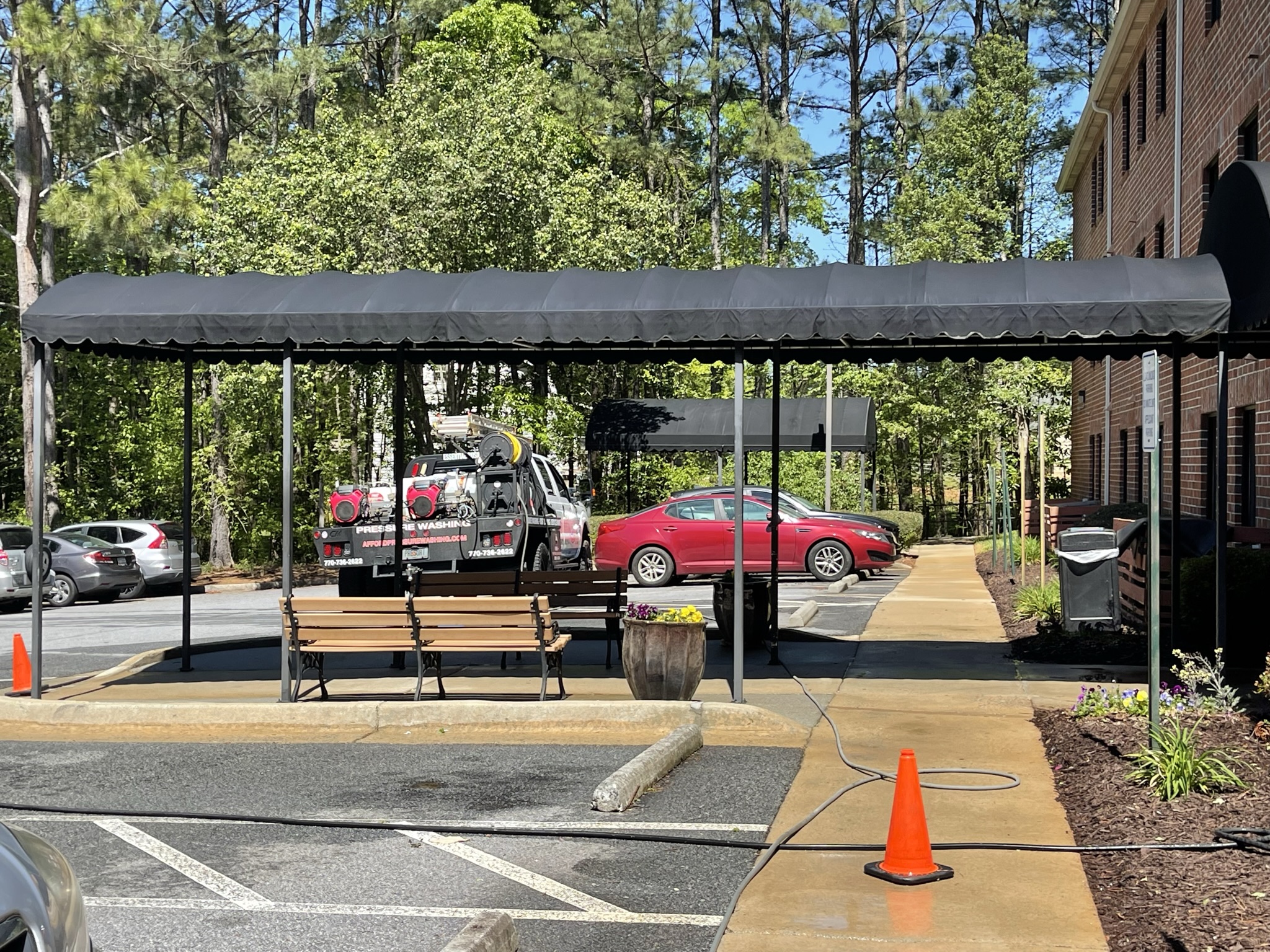 Thorough Awning Cleaning and Sidewalk Cleaning in Lilburn, GA